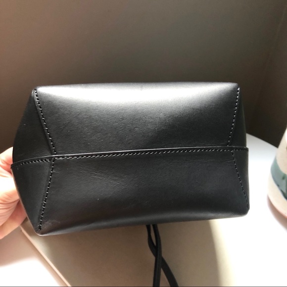 Mansur Gavriel Mini Mini Bucket Bag (Black/Flamma) - Picture 6 of 13